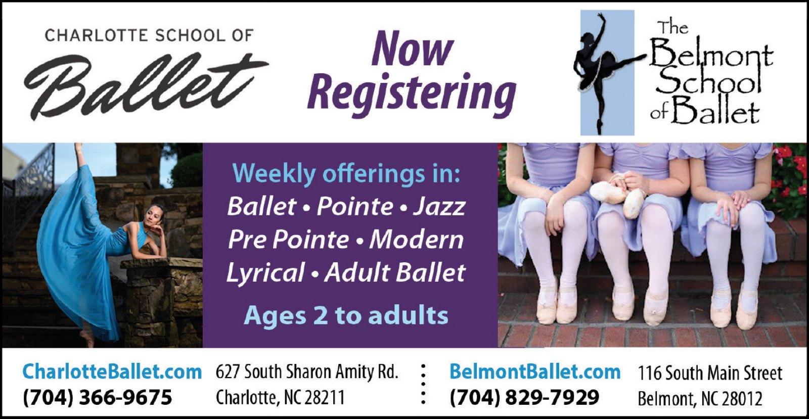 Charlotte School of Ballet ad