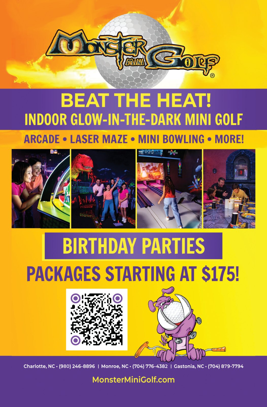 Monster Mini Golf ad