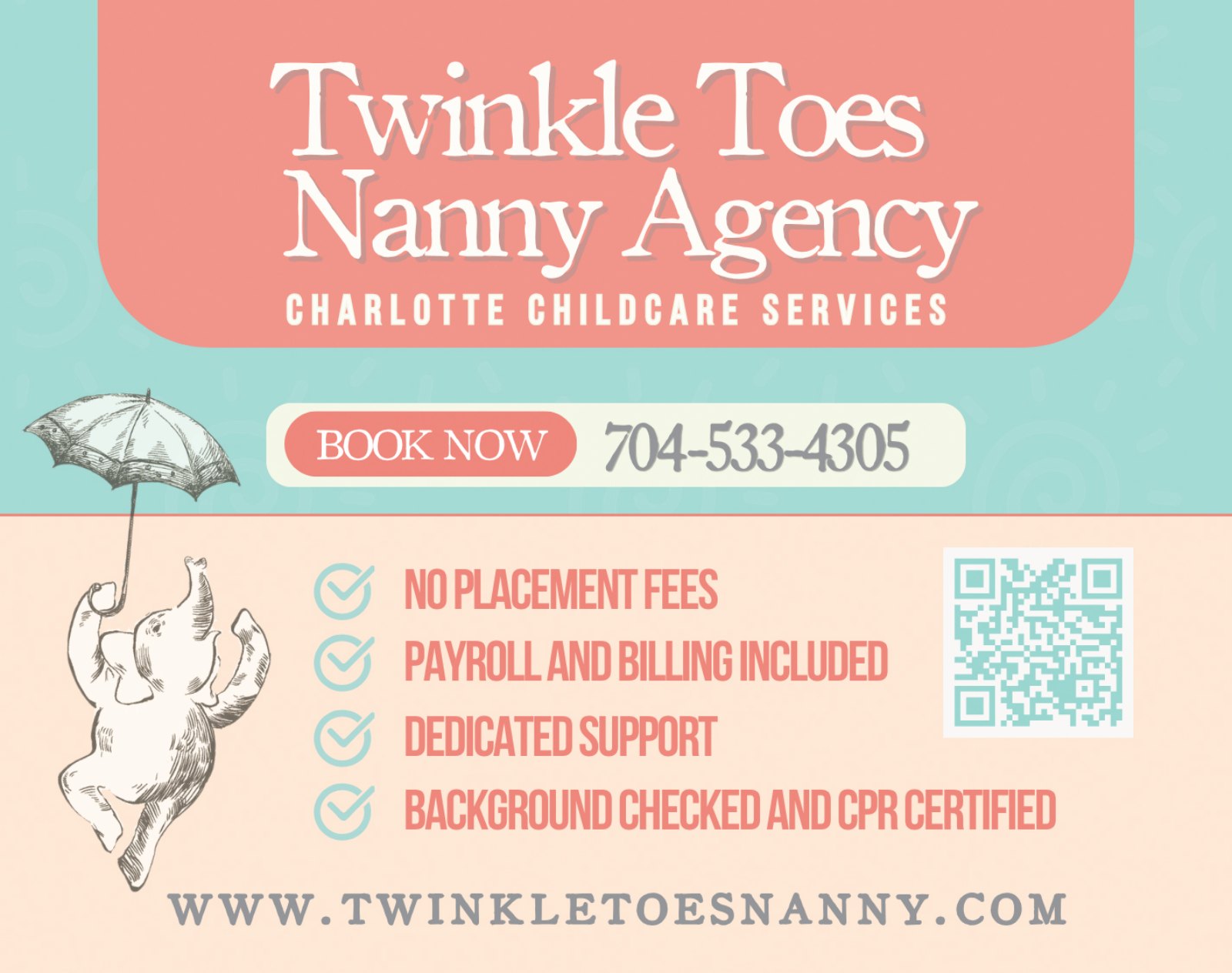 Twinkle Toes Nanny Agency ad